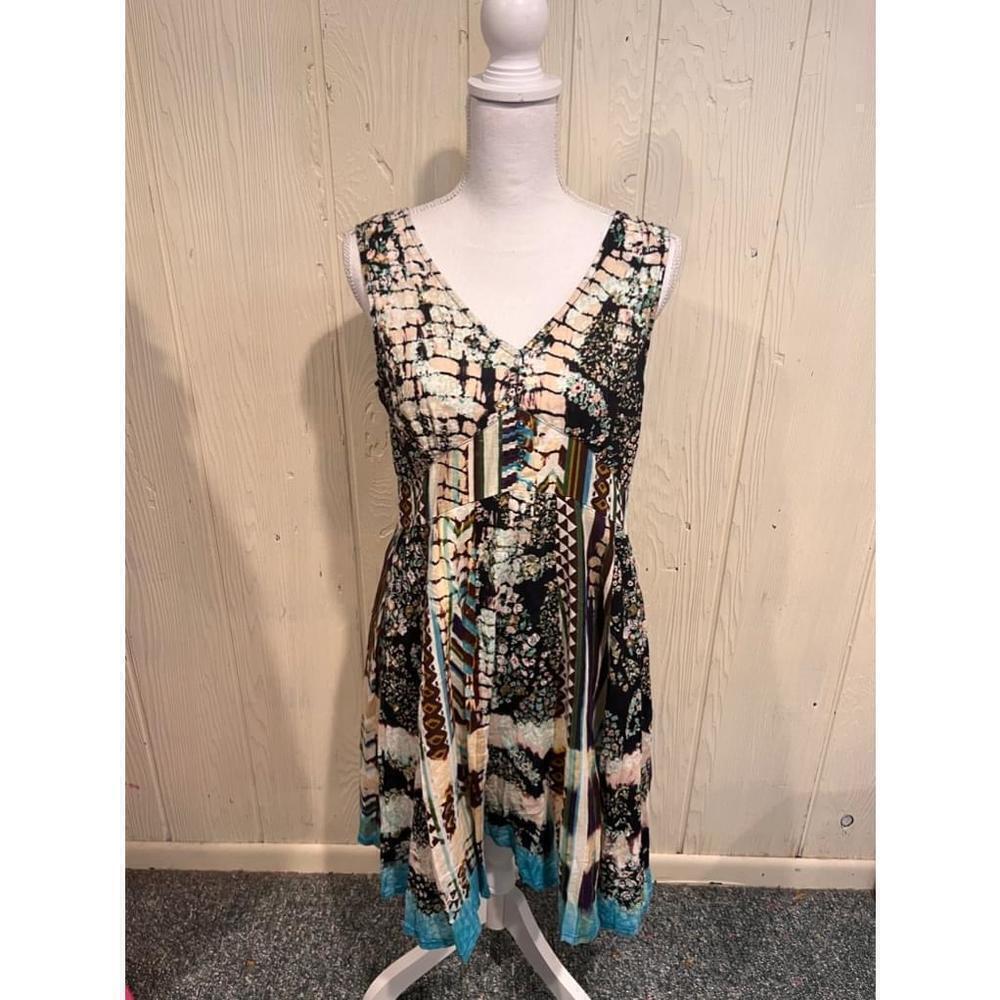 CHAUDRY KC Blue Cotton A Line Dress